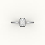 Classic Emerald Cut Bezel Ring Setting