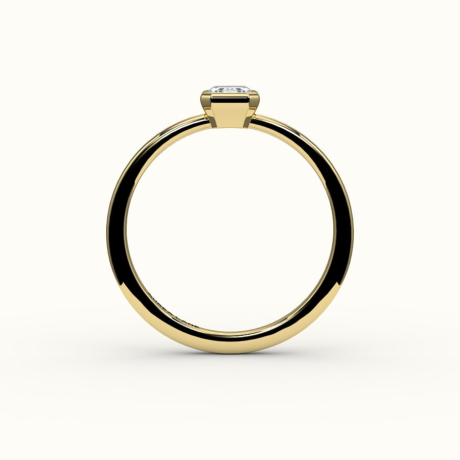 Classic Emerald Cut Bezel Ring Setting