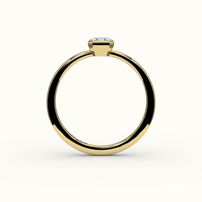 Classic Emerald Cut Bezel Ring Setting