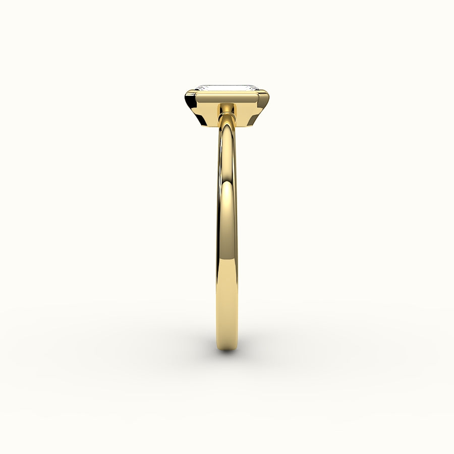 Classic Emerald Cut Bezel Ring Setting