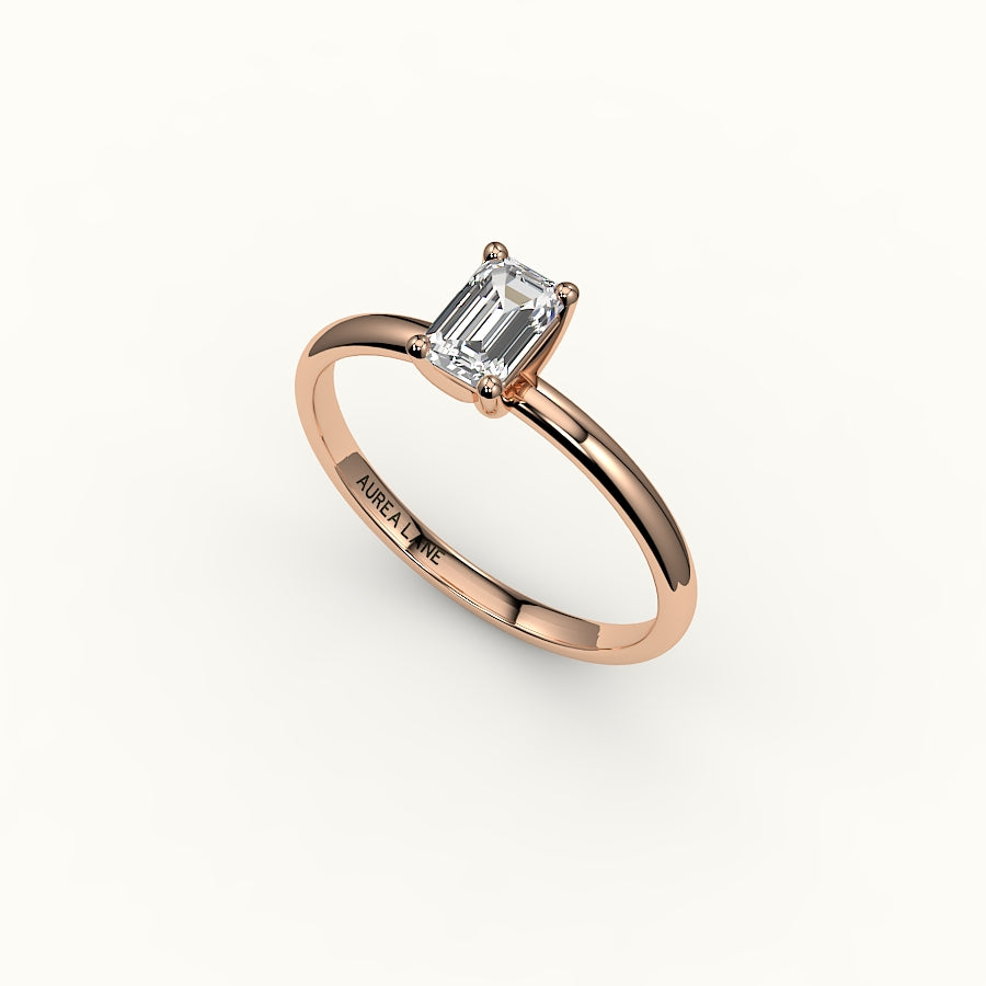 Classic Emerald Cut Solitaire Ring Setting