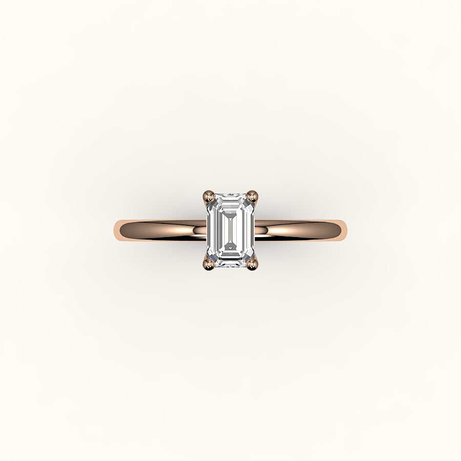 Classic Emerald Cut Solitaire Ring Setting