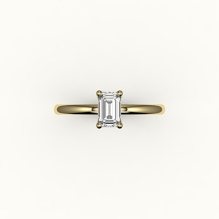 Classic Emerald Cut Solitaire Ring Setting