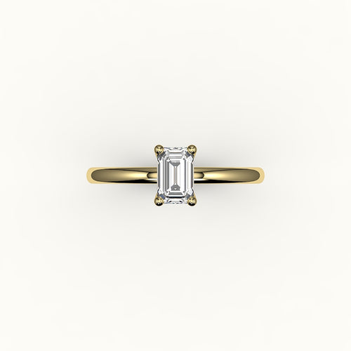 Classic Emerald Cut Solitaire Ring Setting