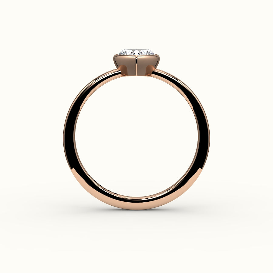 Heart Cut Bezel Ring Setting