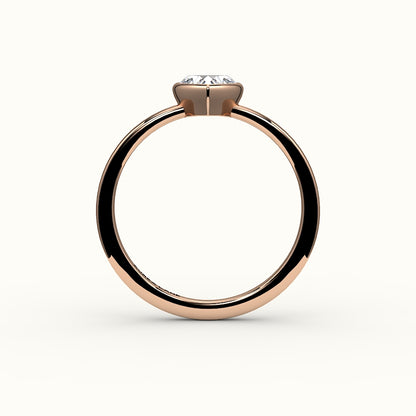 Heart Cut Bezel Ring Setting