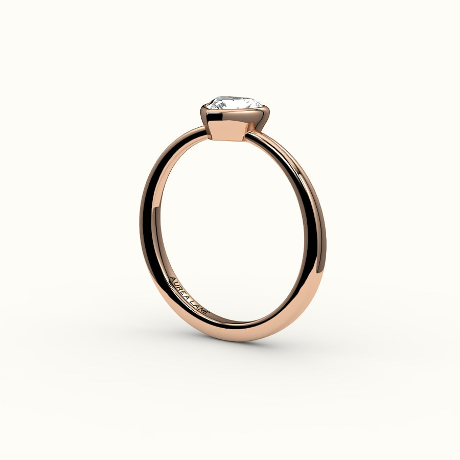 Heart Cut Bezel Ring Setting