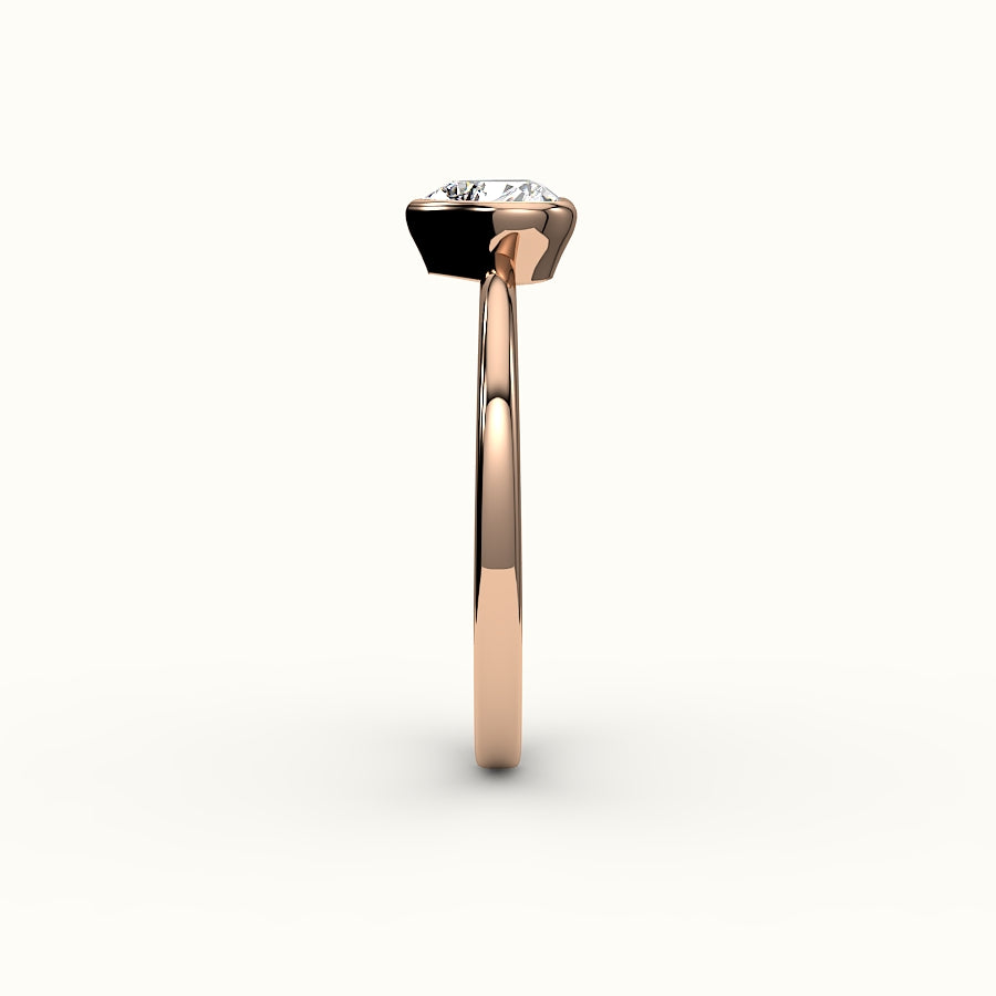 Heart Cut Bezel Ring Setting