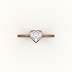 Heart Cut Bezel Ring Setting