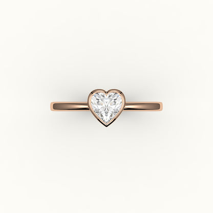 Heart Cut Bezel Ring Setting