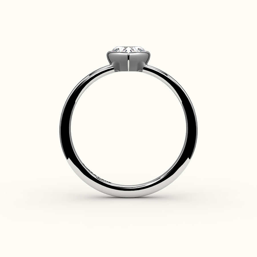 Heart Cut Bezel Ring Setting