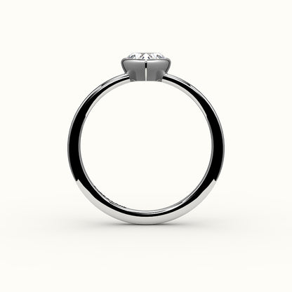 Heart Cut Bezel Ring Setting