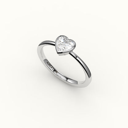 Heart Cut Bezel Ring Setting
