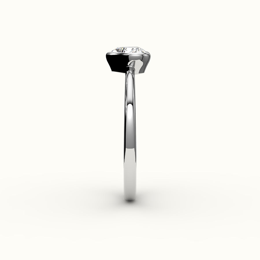 Heart Cut Bezel Ring Setting