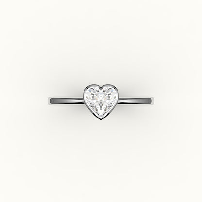 Heart Cut Bezel Ring Setting