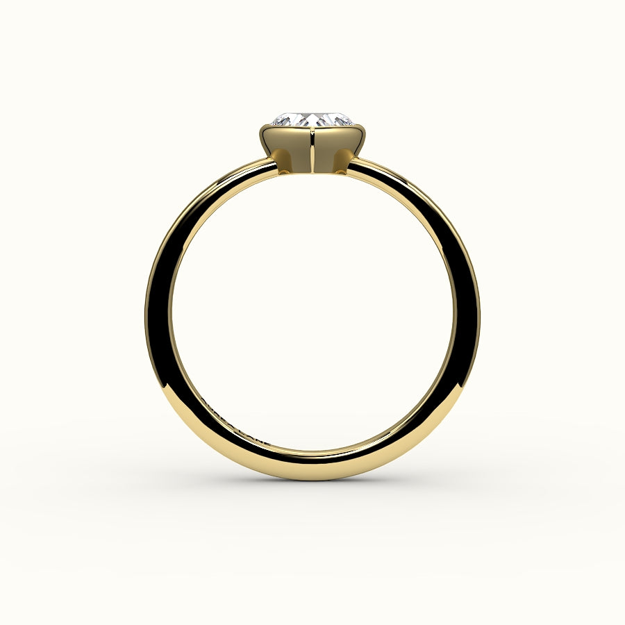 Heart Cut Bezel Ring Setting