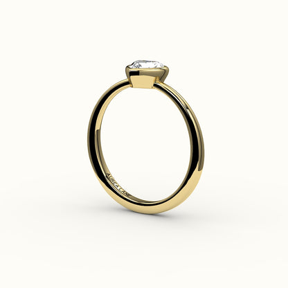 Heart Cut Bezel Ring Setting