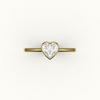 Heart Cut Bezel Ring Setting