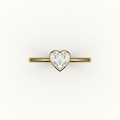 Heart Cut Bezel Ring Setting