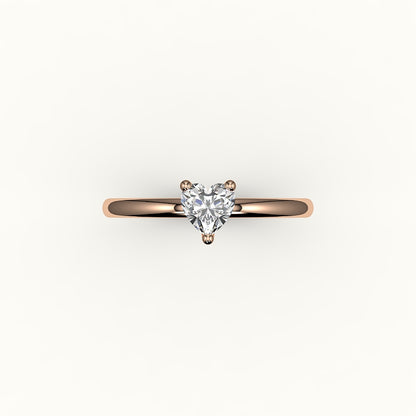 Heart Cut Solitaire Ring Setting