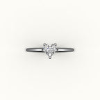 Heart Cut Solitaire Ring Setting
