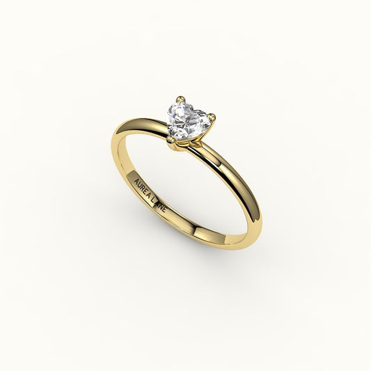 Heart Cut Solitaire Ring Setting