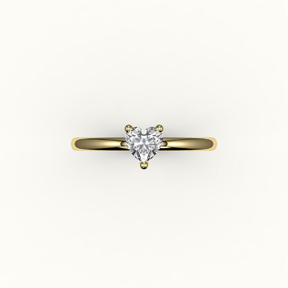 Heart Cut Solitaire Ring Setting