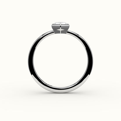 Classic Hexagon Cut Bezel Ring Setting