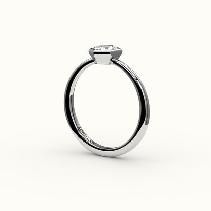 Classic Hexagon Cut Bezel Ring Setting