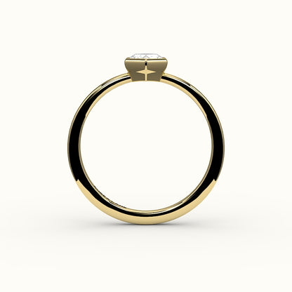 Classic Hexagon Cut Bezel Ring Setting