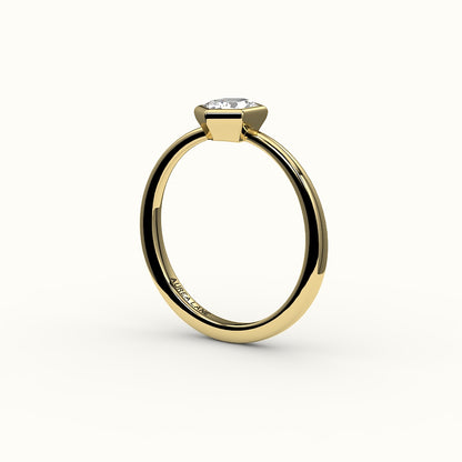 Classic Hexagon Cut Bezel Ring Setting