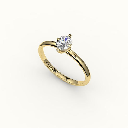 Classic Hexagon Cut Solitaire Ring Setting