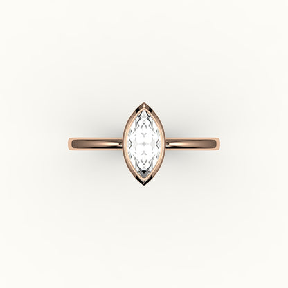 Classic Marquise Cut Bezel Ring Setting