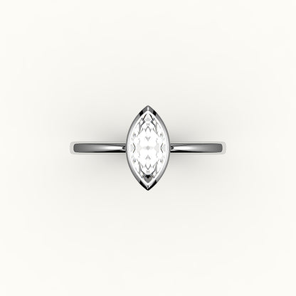 Classic Marquise Cut Bezel Ring Setting