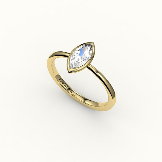 Classic Marquise Cut Bezel Ring Setting