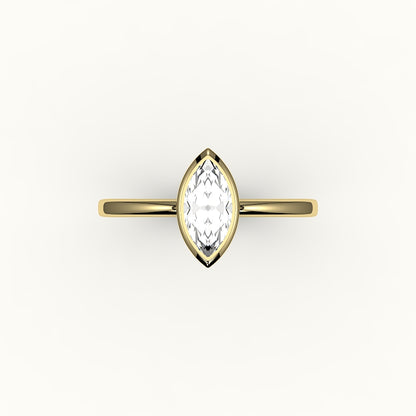 Classic Marquise Cut Bezel Ring Setting