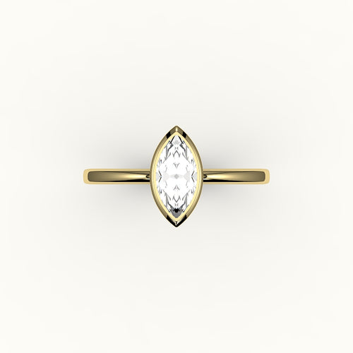 Classic Marquise Cut Bezel Ring Setting