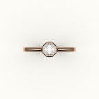 Classic Octagon Cut Bezel Ring Setting