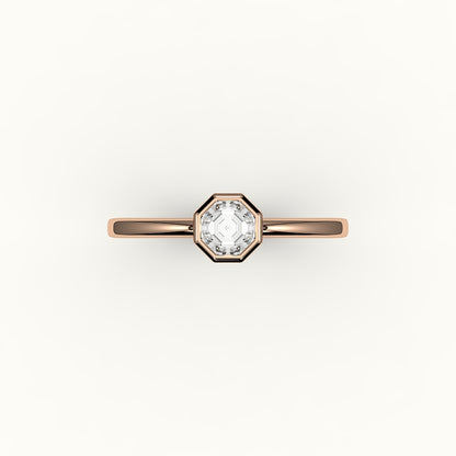 Classic Octagon Cut Bezel Ring Setting
