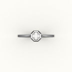 Classic Octagon Cut Bezel Ring Setting