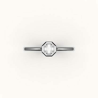 Classic Octagon Cut Bezel Ring Setting