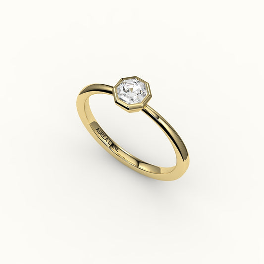 Classic Octagon Cut Bezel Ring Setting