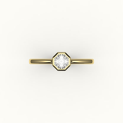 Classic Octagon Cut Bezel Ring Setting