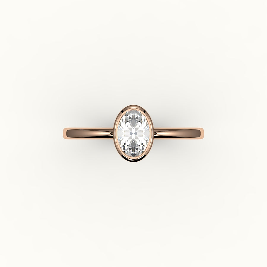 Classic Oval Bezel Ring Setting