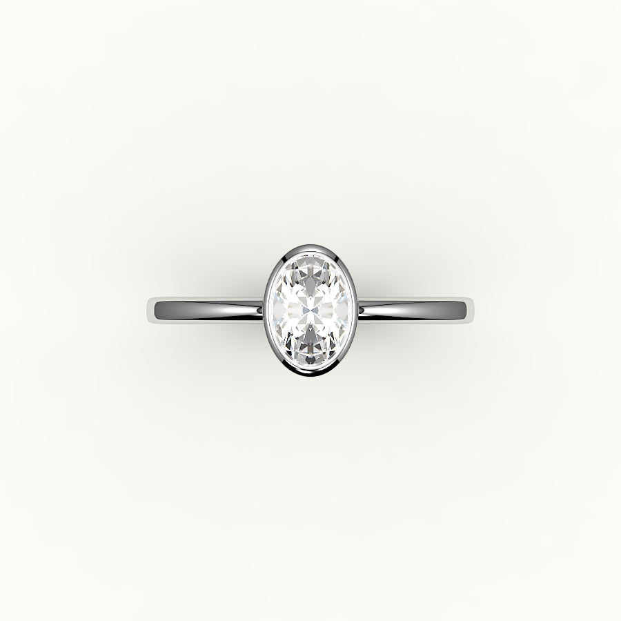 Classic Oval Bezel Ring Setting