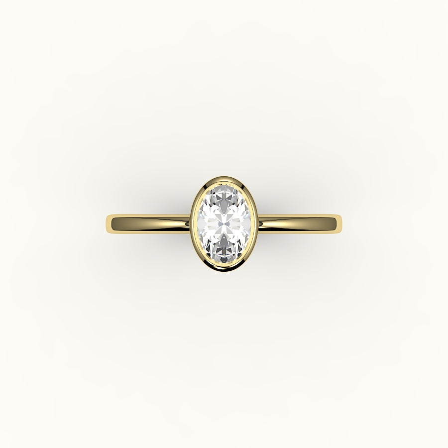 Classic Oval Bezel Ring Setting
