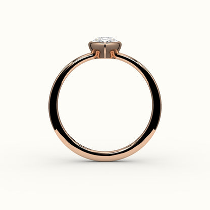Classic Pear Cut Bezel Ring Setting