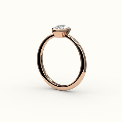 Classic Pear Cut Bezel Ring Setting
