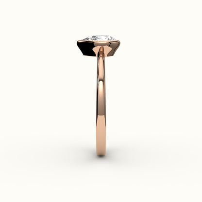 Classic Pear Cut Bezel Ring Setting