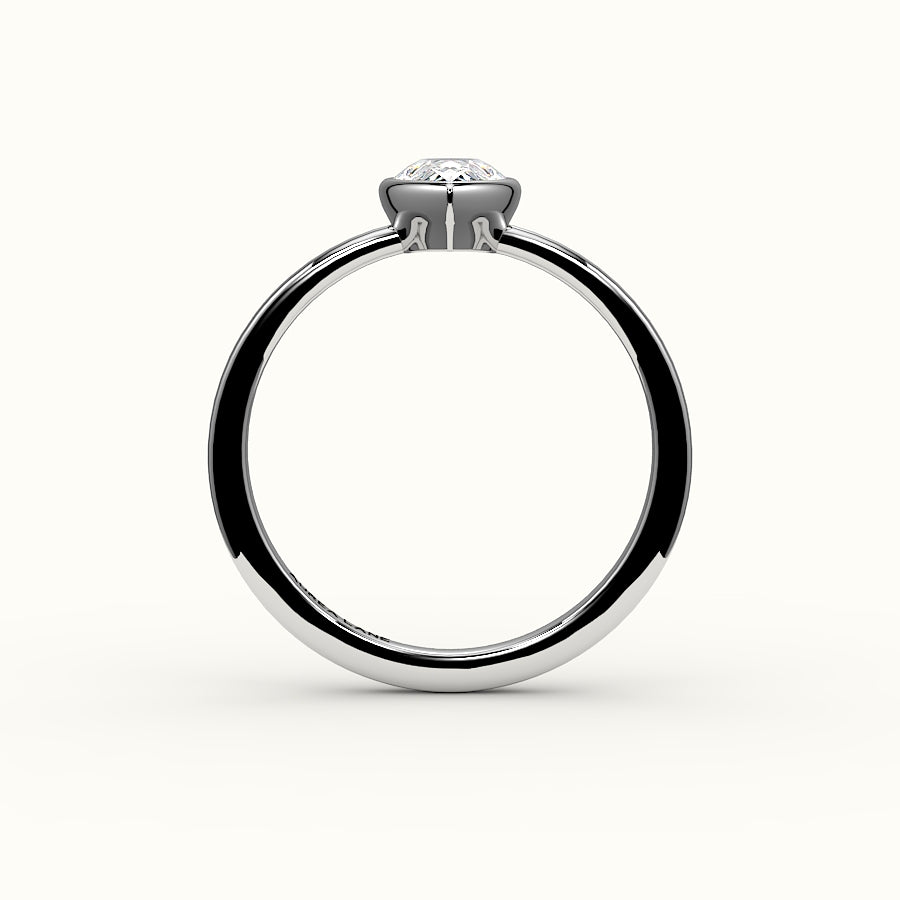 Classic Pear Cut Bezel Ring Setting
